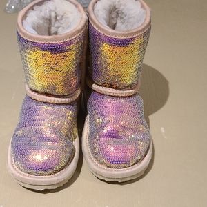 UGG Toddler Girl Boots with Pink Sequins